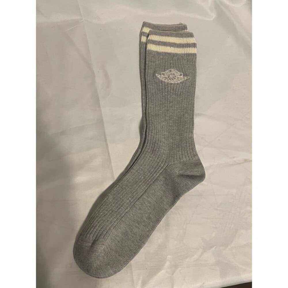 Air Dior Jordan Grey Socks Small New Men's Rare Authentic!